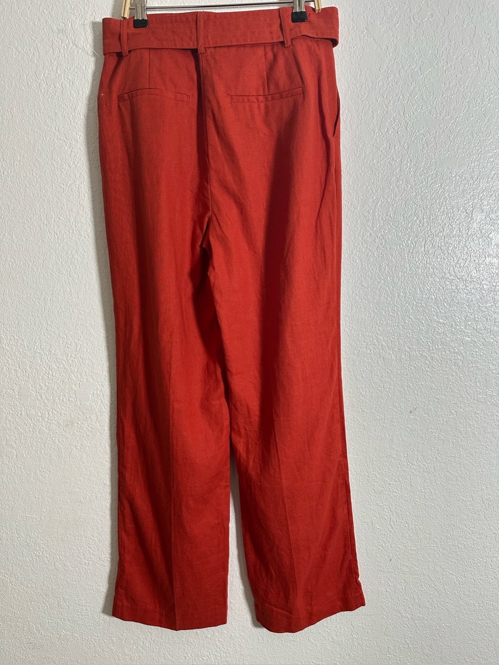House of Harlow 1960 High-Waisted Pleated Wide Leg Linen Blend Trousers Size 4 - Picture 3 of 10